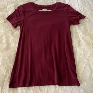 burgundy old navy shirt